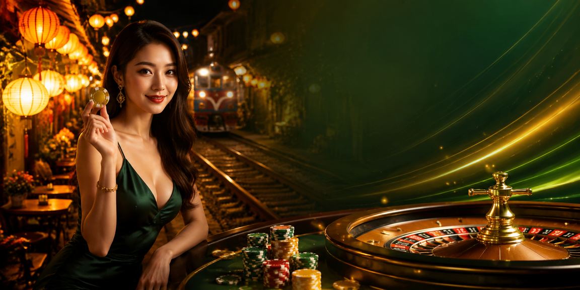 Giao diện roulette trực tuyến với đèn lồng Hà Nội trên la63n