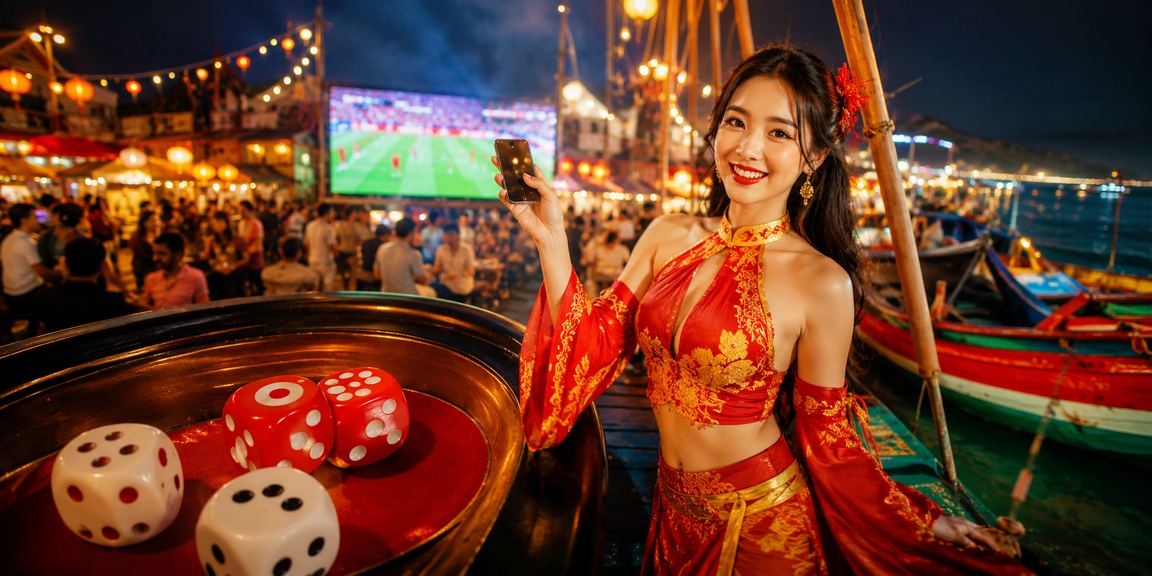 Tài xỉu xúc xắc tại chợ đêm Mũi Né trên la63n